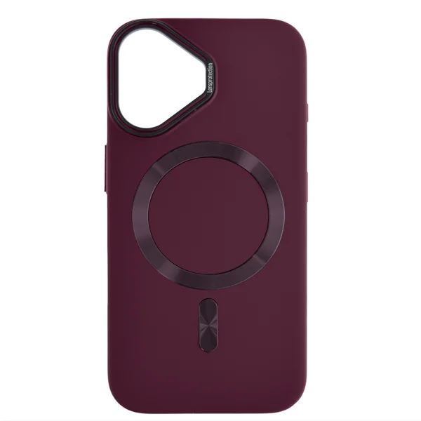 Plastic case MagSF Hard Luxury for iPhone 16, Dark red 3