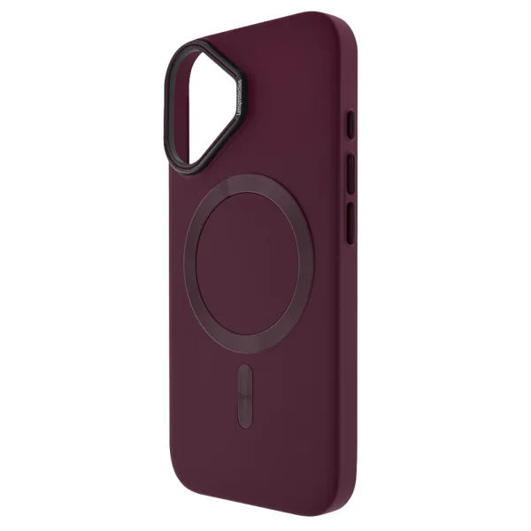 Plastic case MagSF Hard Luxury for iPhone 16, Dark red 1