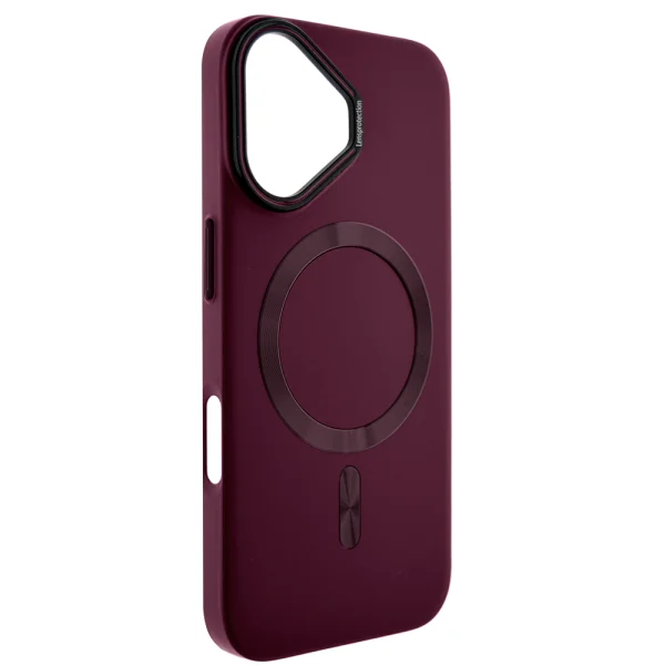 Plastic case MagSF Hard Luxury for iPhone 16, Dark red 2