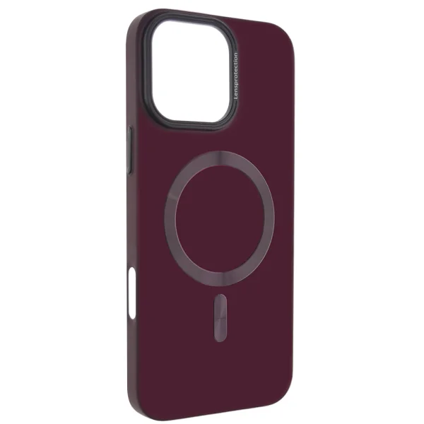 Plastic case MagSF Hard Luxury for iPhone 16 Pro, Dark red 1