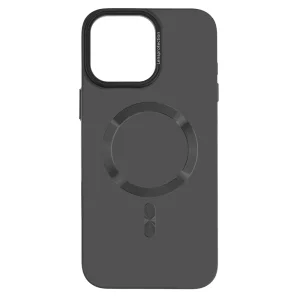 Plastic case MagSF Hard Luxury for iPhone 16 Pro Max, Dark grey 3