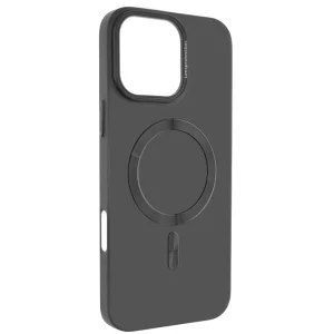 Пластмасов калъф MagSF Hard Luxury за iPhone 16 Pro Max, Тъмно сив