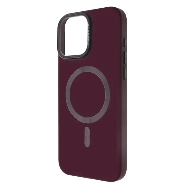 Plastic Case MagSF Hard Luxury for iPhone 16 Pro Max, Dark red 2