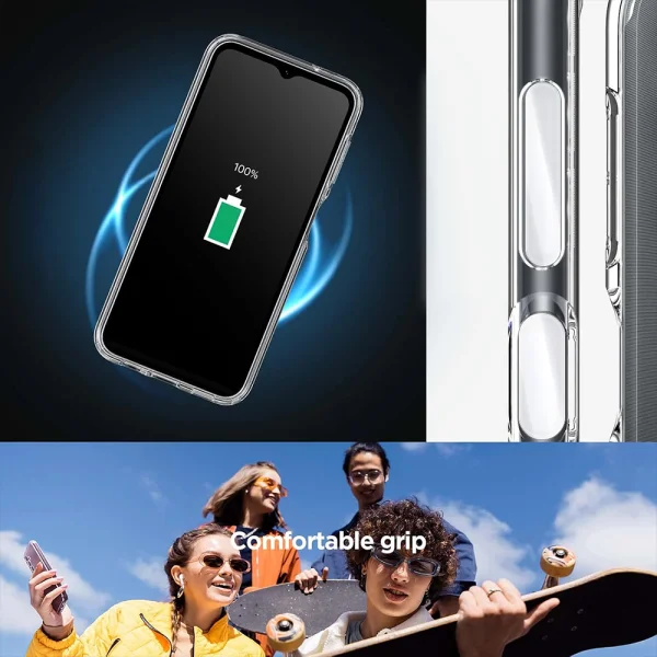 Удароустойчив калъф Space за Samsung Galaxy S24 FE, Прозрачен 3
