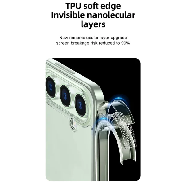 Shockproof Airbag Case for Samsung Galaxy S25, Transparent 4