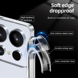 Shockproof Airbag Case for Samsung Galaxy S25 Ultra, Transparent 4