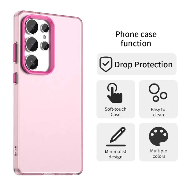 Shockproof Matt case for Samsung Galaxy S25 Ultra, Pink 3
