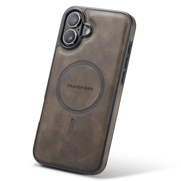 Shockproof case MAGKING K1 for iPhone 16, Brown 3