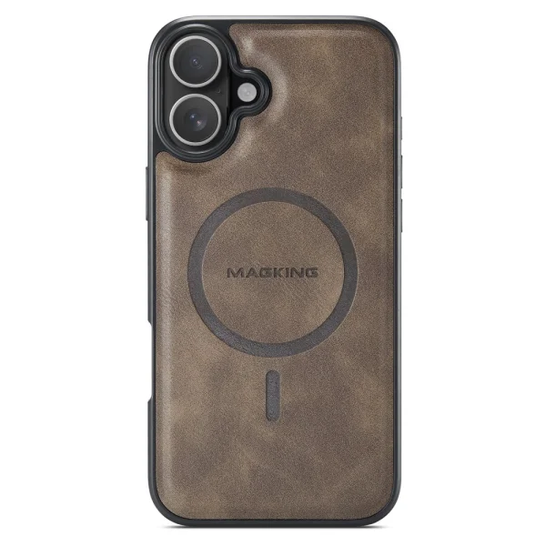 Shockproof case MAGKING K1 for iPhone 16, Brown 2