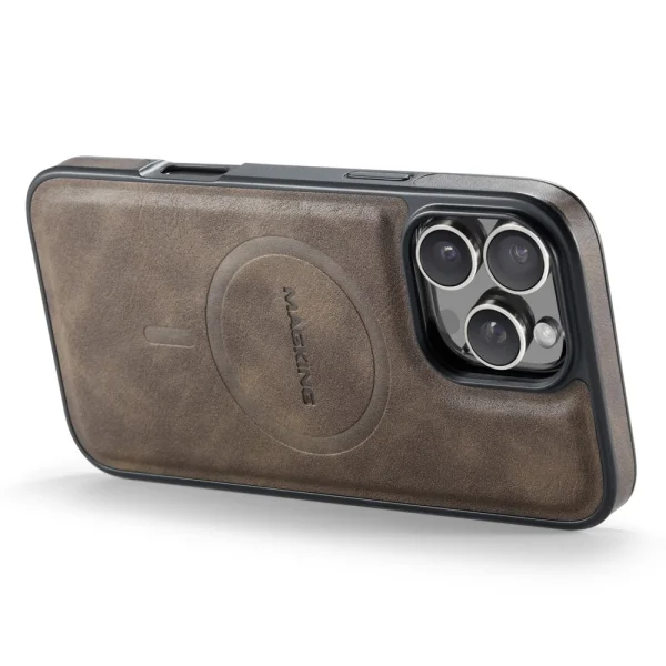 Shockproof Case MAGKING K1 for iPhone 16 Pro, Brown 4