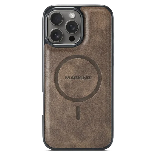 Shockproof Case MAGKING K1 for iPhone 16 Pro, Brown 2