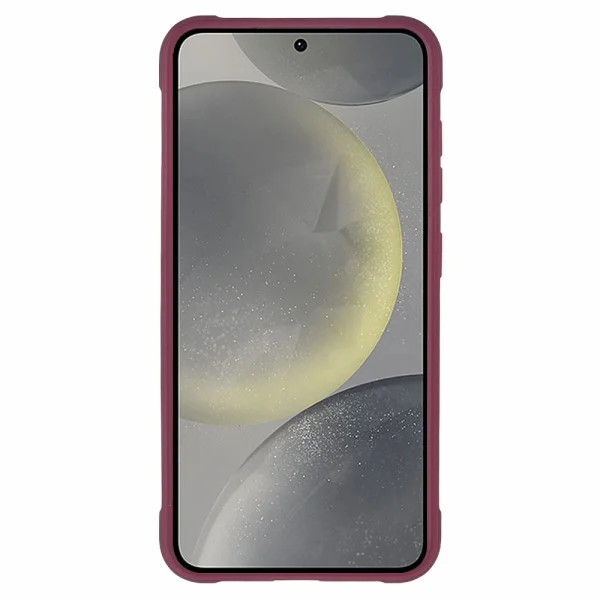 Shockproof case MagSF Lens Cover Kickstand for Samsung Galaxy S25, Red 2
