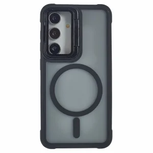 Shockproof case MagSF Lens Cover Kickstand for Samsung Galaxy S25, Black 3