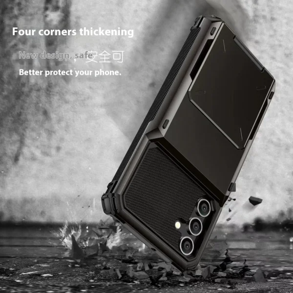 Удароустойчив калъф Dual Layer за Samsung Galaxy S25, Черен 5