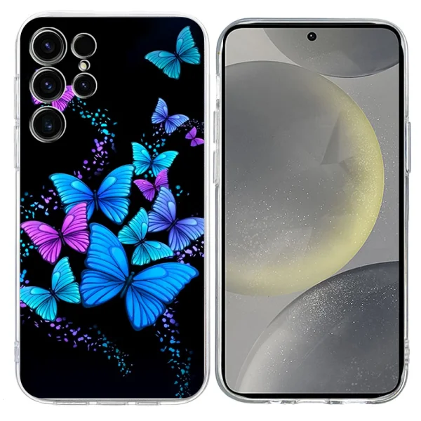 Silicone case for Samsung Galaxy S25 Ultra, Colorful Butterflies 2