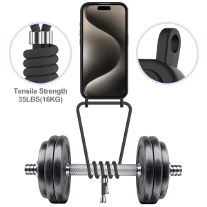 Card Holder Silicone Case for iPhone 16 Pro, Black 3