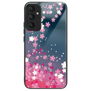 Удароустойчив калъф Glass Pattern за Samsung Galaxy A26 5G, Розови цветя