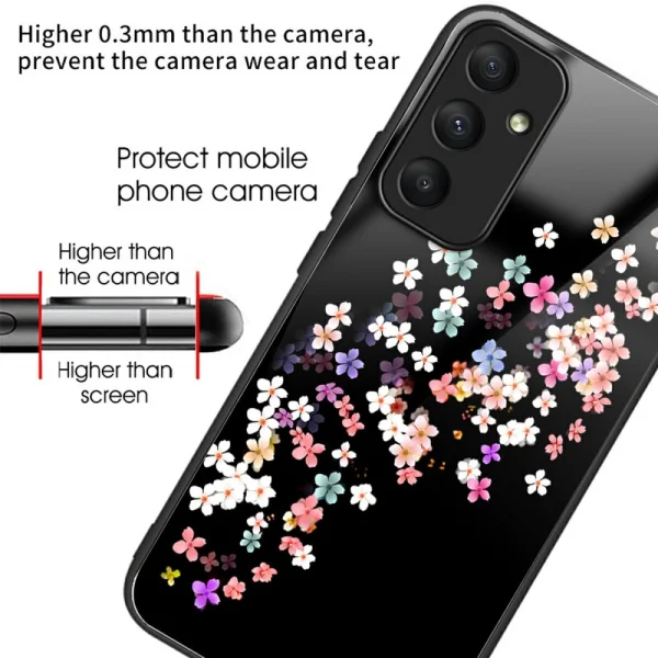 Удароустойчив калъф Glass Pattern за Samsung Galaxy A26 5G, Пъстри цветя 2