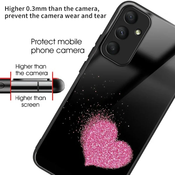 Shockproof case Glass Pattern for Samsung Galaxy A26 5G, Love 2