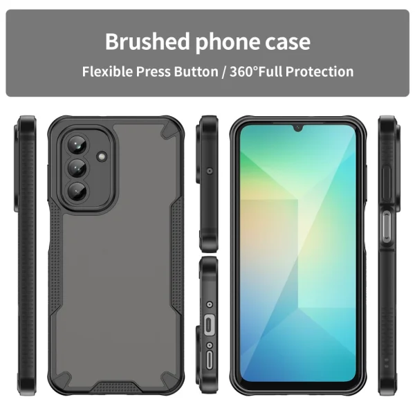 Удароустойчив калъф Hybrid Frosted за Samsung Galaxy A26 5G, Черен 3