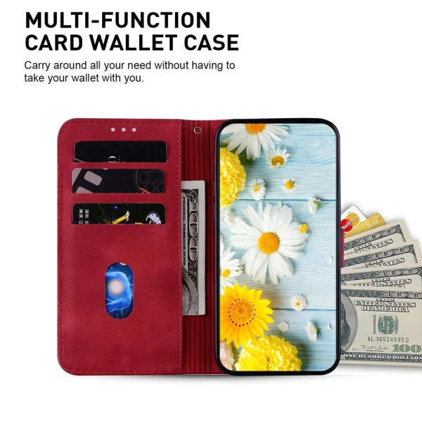 Калъф Тефтер Lily Flower за Samsung Galaxy A26 5G, Червен 3