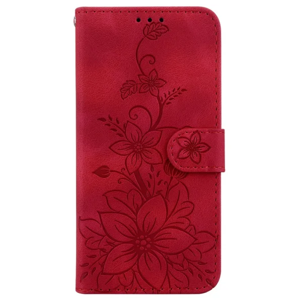 Калъф Тефтер Lily Flower за Samsung Galaxy A26 5G, Червен 5