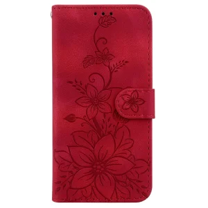 Калъф Тефтер Lily Flower за Samsung Galaxy A26 5G, Червен 5