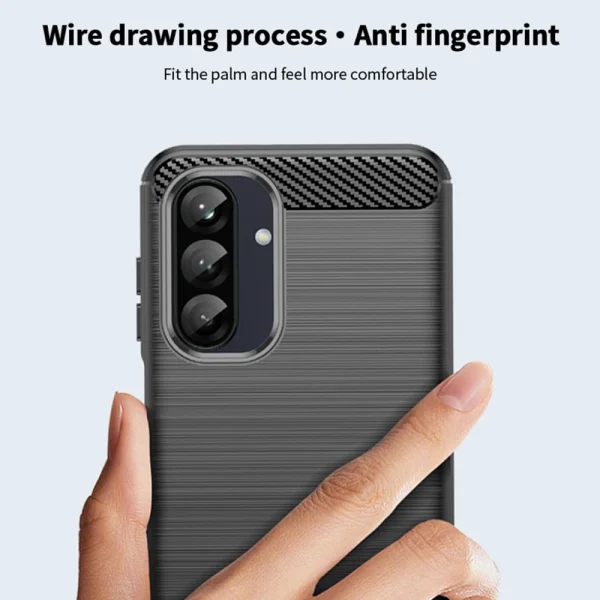 MOFI Carbon Silicone Case for Samsung Galaxy A26 5G, Black 4
