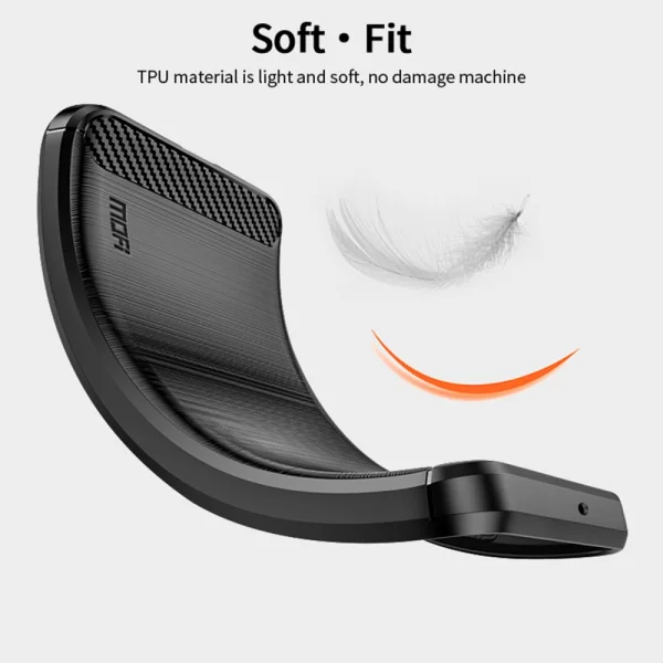 MOFI Carbon Silicone Case for Samsung Galaxy A26 5G, Black 2