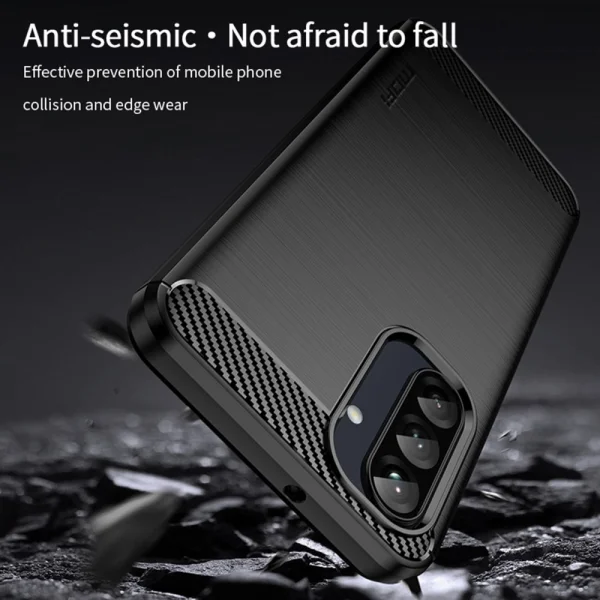 MOFI Carbon Silicone Case for Samsung Galaxy A26 5G, Black 5