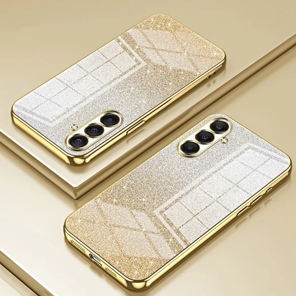 Силиконов калъф Electroplating Glitter за Samsung Galaxy A26 5G, Златист 2