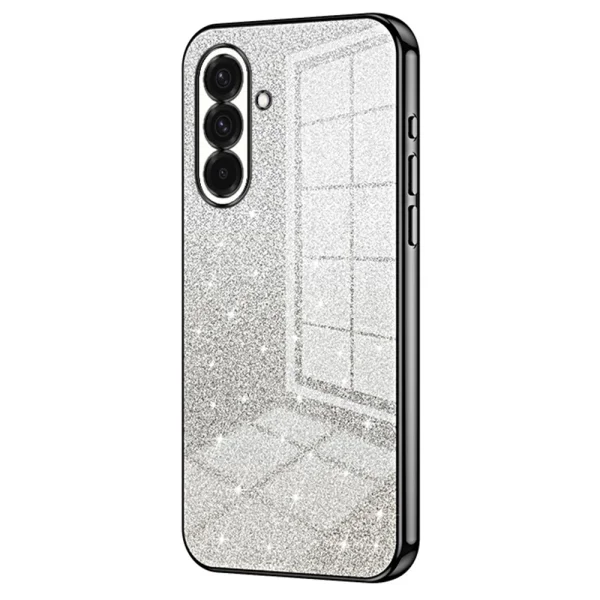 Electroplating Glitter Silicone Case for Samsung Galaxy A36 5G / A37 5G, Black 1