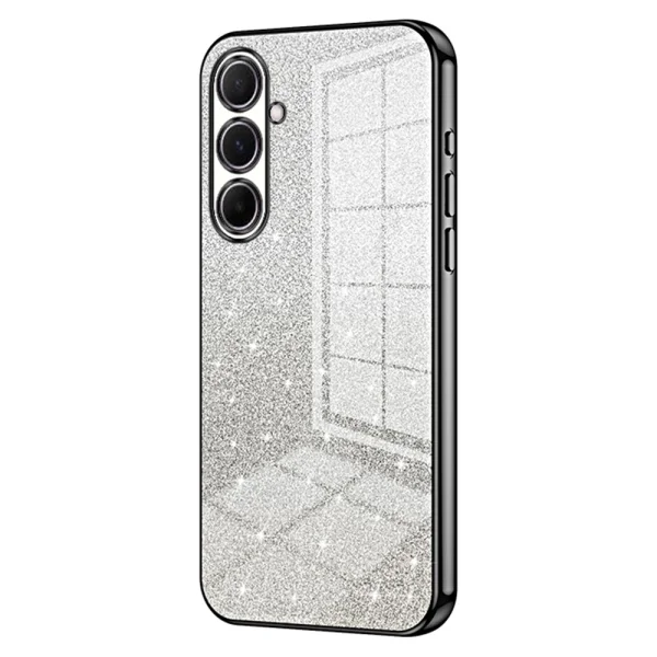 Silicone Case Electroplating Glitter for Samsung Galaxy A56 5G, Black 1