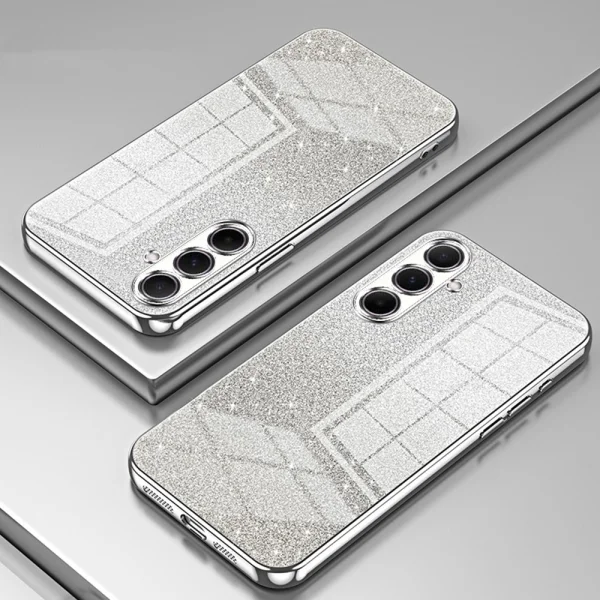 Силиконов калъф Electroplating Glitter за Samsung Galaxy A56 5G, Сребрист 2