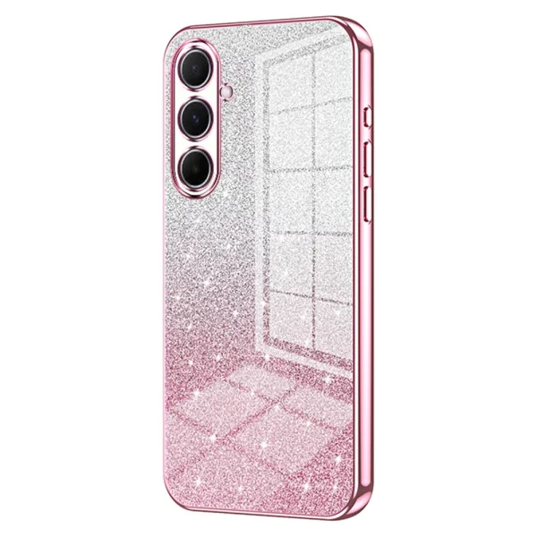 Силиконов калъф Electroplating Glitter за Samsung Galaxy A56 5G, Розов 1