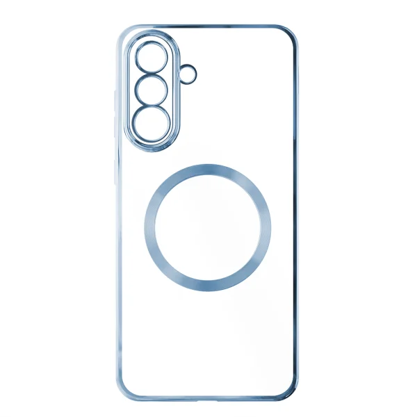Silicone Case Electroplating MagSF for Samsung Galaxy A36 5G / A37 5G, Blue 2