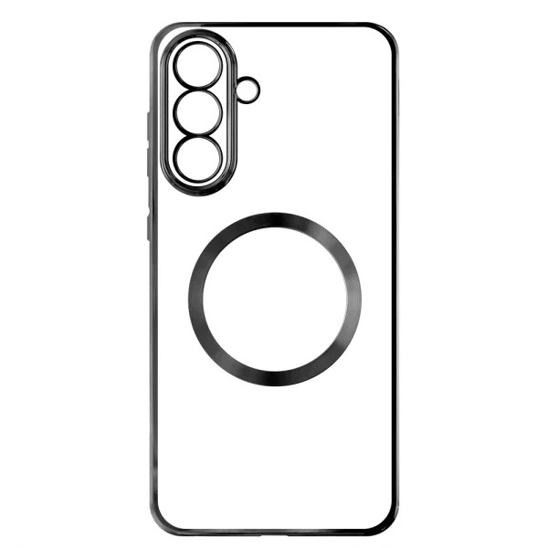 Силиконов калъф Electroplating MagSF за Samsung Galaxy A55 5G, Черен 2