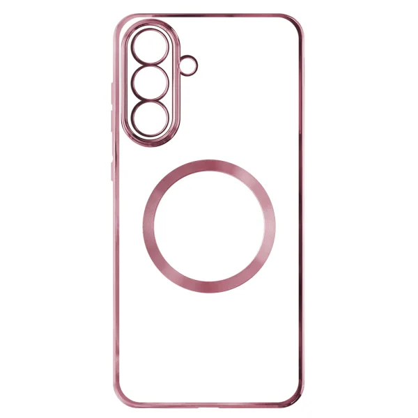 Силиконов калъф Electroplating MagSF за Samsung Galaxy A55 5G, Розов 2