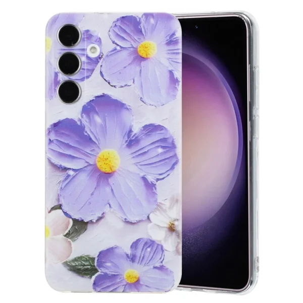 Silicone Case Samsung Galaxy A36 5G / A37 5G, Purple Flower 3