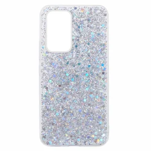 Shockproof case Glittery Design for Samsung Galaxy A36 5G / A37 5G, Silver 3