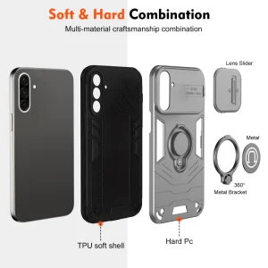 Shockproof case CamShield for Samsung Galaxy A36 5G / A37 5G, Gray 4