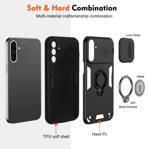 Shockproof CamShield Case for Samsung Galaxy A36 5G / A37 5G, Black 5