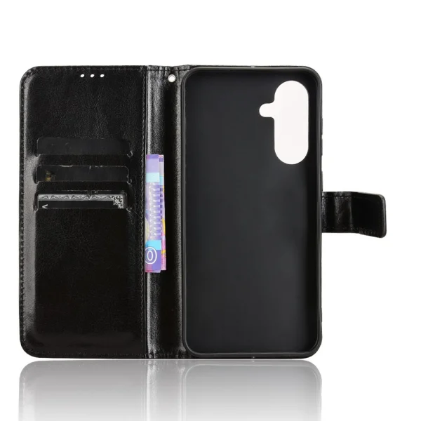 Crazy Horse Wallet Case for Samsung Galaxy A36 5G / A37 5G, Black 5