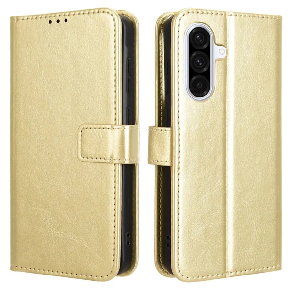 Калъф Тефтер Crazy Horse за Samsung Galaxy A36 5G / A37 5G, Златист 1