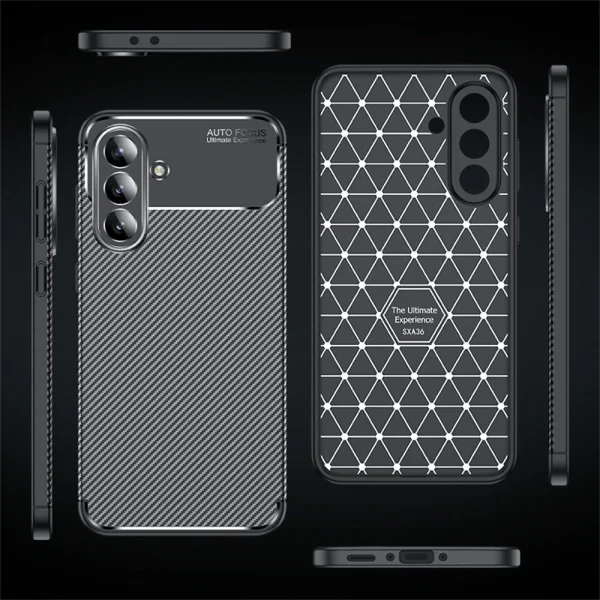 Силиконов Калъф Carbon Fiber Texture за Samsung Galaxy A36 5G / A37 5G, Черен 4