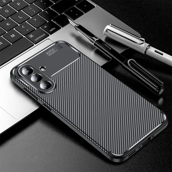 Силиконов Калъф Carbon Fiber Texture за Samsung Galaxy A36 5G / A37 5G, Черен 2