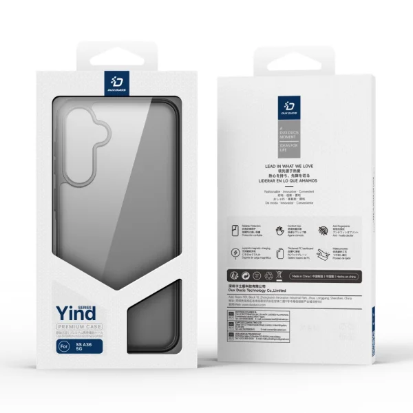 Удароустойчив калъф DUX DUCIS Yind Matte за Samsung Galaxy A36 5G / A56 5G / A37 5G, Черен 5