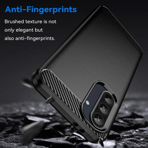 Силиконов калъф Carbon Fibre за Samsung Galaxy A56 5G, Черен 2