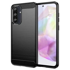 Силиконов калъф Carbon Fibre за Samsung Galaxy A56 5G, Черен