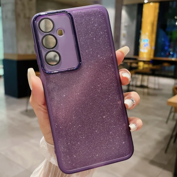 Silicone case Glitter Sticker for Samsung Galaxy A36 5G / A37 5G, Purple 2